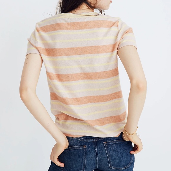 Madewell Alto Scoop Tee in Montoya Stripe - Picture 3 of 10